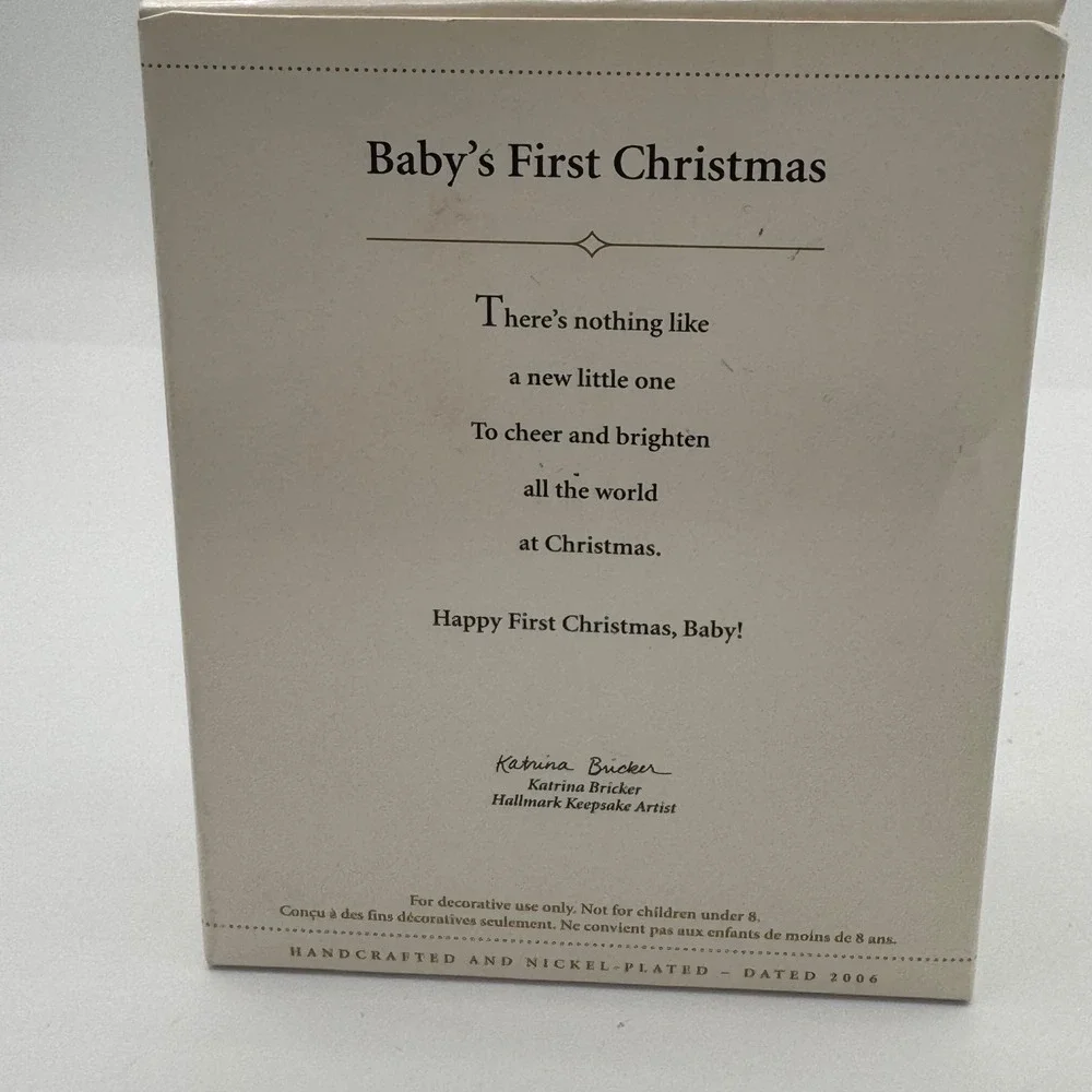 Hallmark Keepsake 2006 Babys First Christmas Mobile Ornament Katrina Bricker